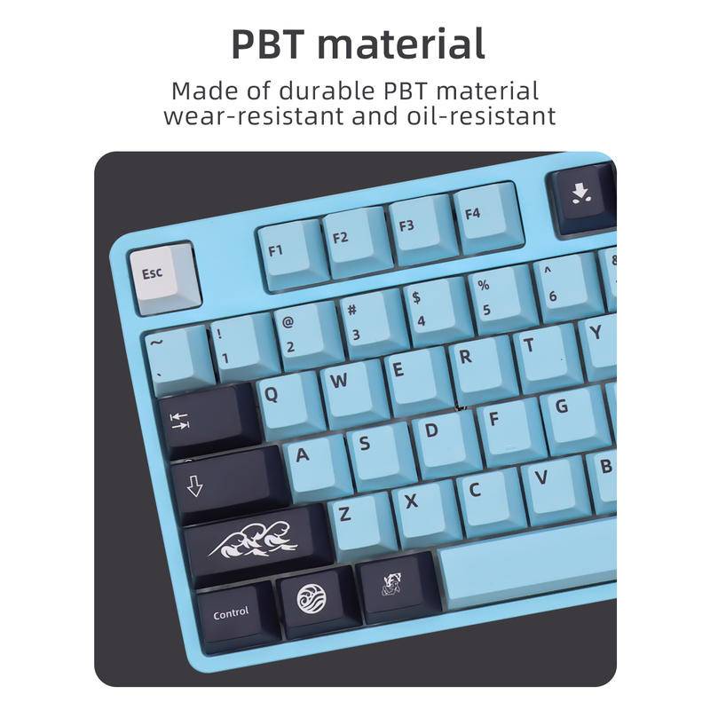 Mizu Keycaps Cherry Profile Dye Sub Keycap For GMK Cherry MX Switch 61/64/68/87/96/980/104/108 Mechanical Keyboard