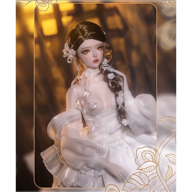 Búp bê BJD 1/3 bông cúc trắng bé nhỏ