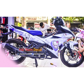 Tem Trùm Exciter 150 Trắng Tím HelloKitty