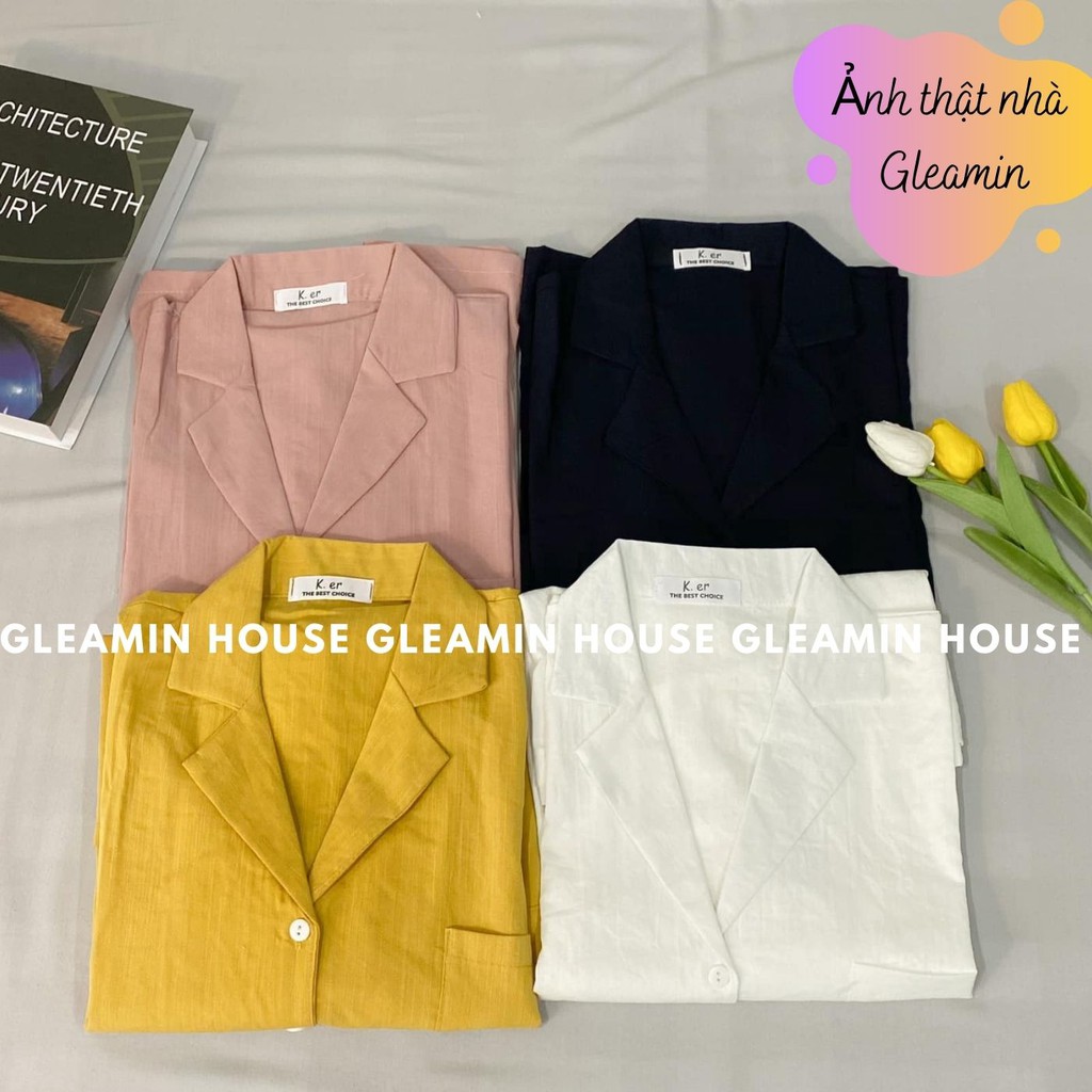 ( Ảnh thật/sẵn ) Áo sơ mi nữ cổ V , Áo smi cộc tay đũi nhật mát mịn không nhăn 4 màu | BigBuy360 - bigbuy360.vn