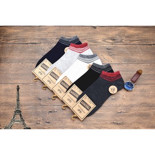 Set 5 đôi ngắn cổ trơn sọc cổ - sẵn hàng