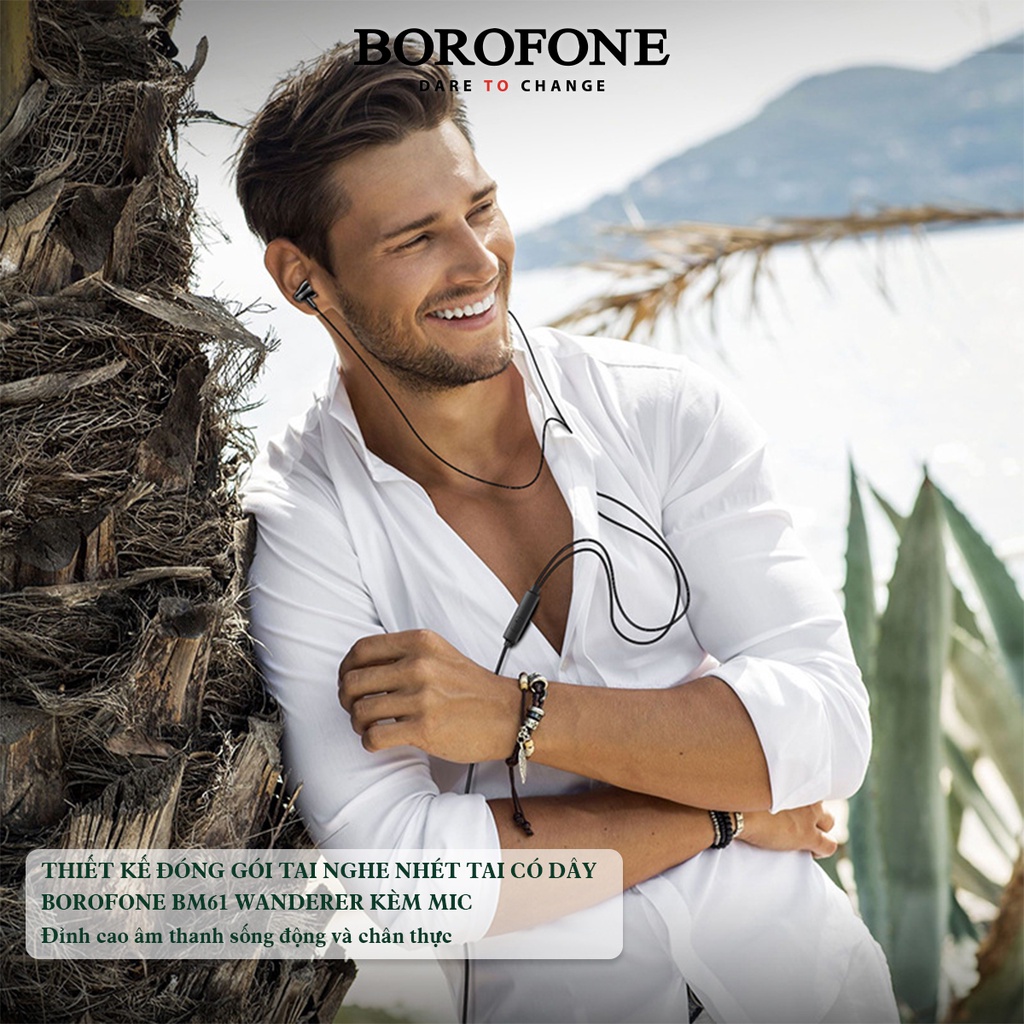 Tai nghe có dây BOROFONE BM61 Wanderer 1.2m tích hợp micro - AK Mobile