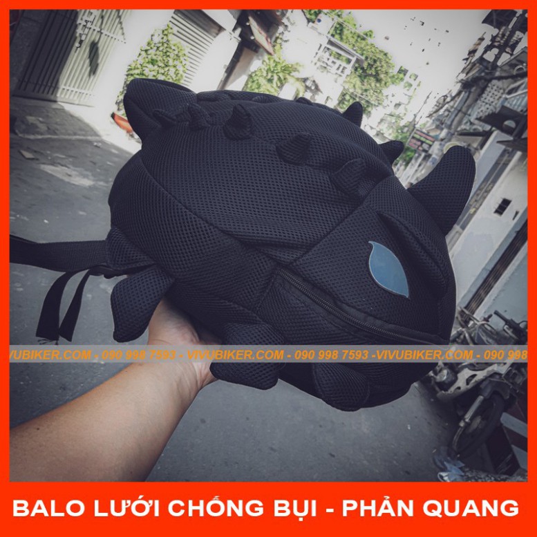 KHO SG-  Balo khủng long vải lưới Polyester chống nước , bụi cao cấp màu vàng - Balo đựng nón bảo hiểm đi du lịch nhiều 