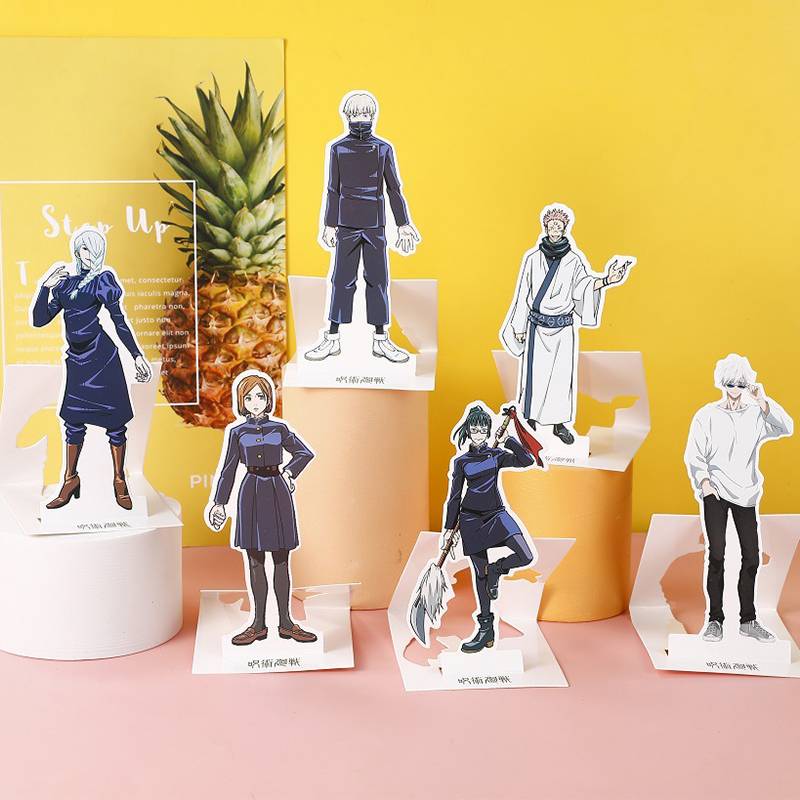 Mô Hình Figure Japan Anime Jujutsu Kaisen paper Figure Stand Model Plate Desk Decor Itadori kids gift Itadori Yuuji Gojou Satoru Fushiguro Megumi Kugisaki Nobara