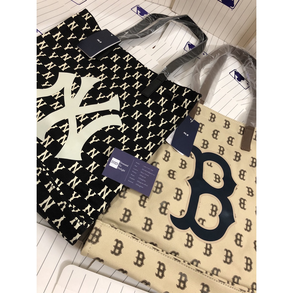 Túi Đeo Vai MLB Bản To Kèm Ví Nhỏ Logo In Họa Tiết Mono Siêu Đẹp