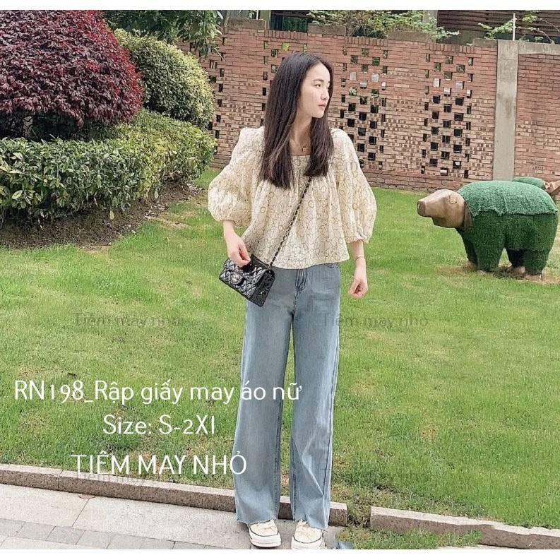 RN198_Rập giấy may áo nữ cổ vuông