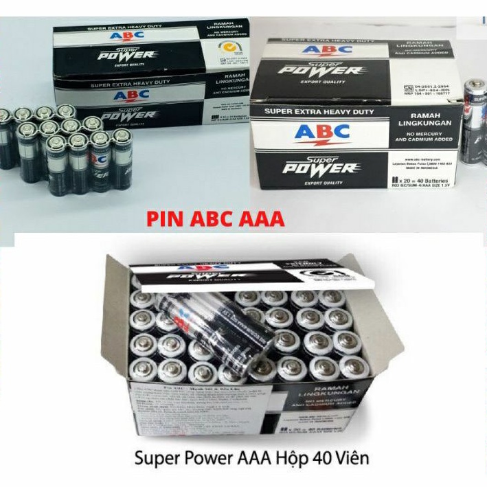 1 hộp 40 viên pin AA - ABC dung lượng cao