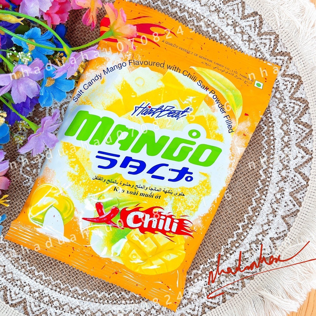 Kẹo xoài muối ớt/ Chanh muối/ Ổi hồng Heartbeat Thái Lan chuẩn xịn gói 120g