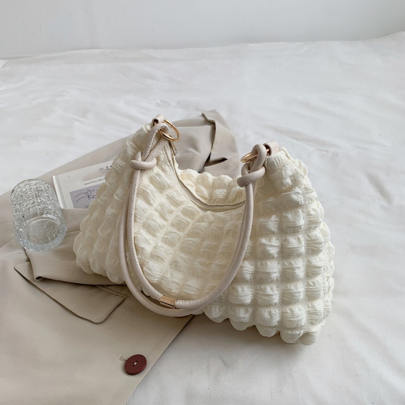 Túi Tote Đeo Vai Sức Chứa Lớn Kiểu Xếp Ly Sang Trọng Cho Nữ