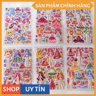 Đồ chơi cho bé hình dán sticker nổi 3d công chúa dễ thương