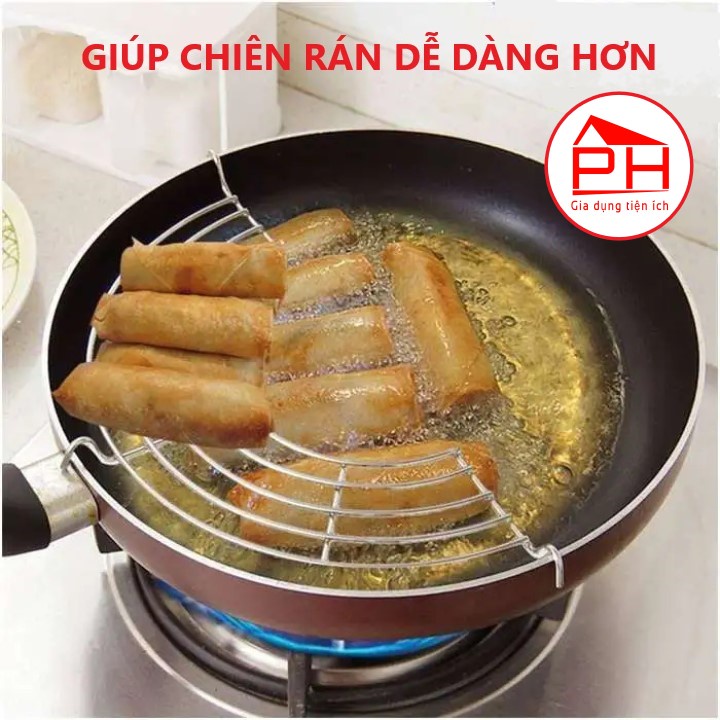 Vỉ gác chảo inox ráo dầu chiên rán  - Gia dụng Phước Hòa