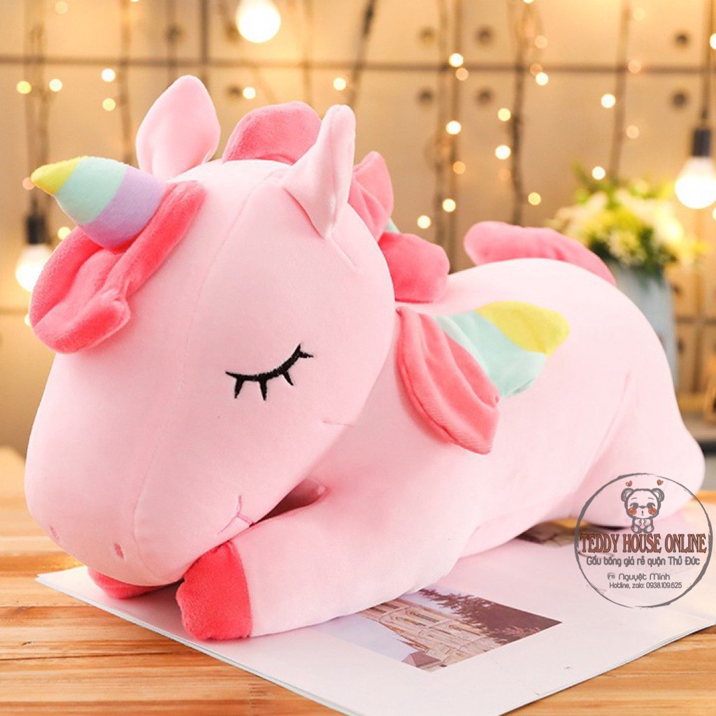 Gấu nhồi bông ôm size to, cao cấp Ngựa, Kỳ Lân Pony nhiều sắc màu