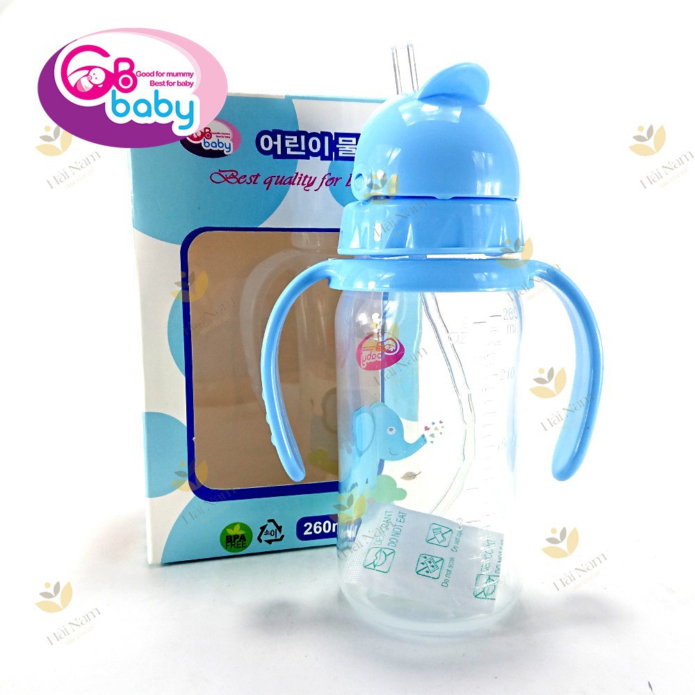 Bình tập uống nước Gb Baby Hàn Quốc 260ml hình chim cánh cụt