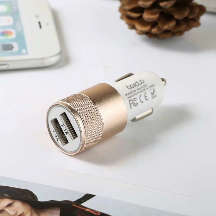 Tẩu Sạc Ô Tô Boliduo BC24 2 Cổng USB – Tẩu Sạc Cao Cấp