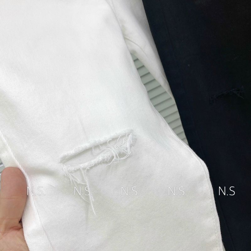 Quần skinny 1 khuy rách gối