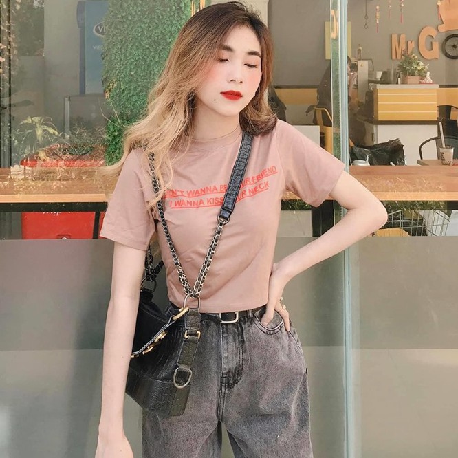 Quần baggy jeans cạp cao rách 2 bên đùi chất liệu vải bò denim màu xám khói không giãn - CM shop