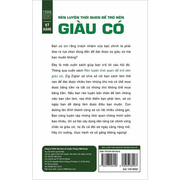 Sách - Rèn Luyện Thói Quen Để Trở Nên Giàu Có