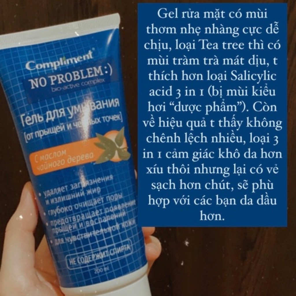 Sữa Rửa Mặt NO PROBLEM COMPLIEN 200ml Chiết Xuất Tràm Trà, Giảm Viêm Mụn Hàng Nga | BigBuy360 - bigbuy360.vn