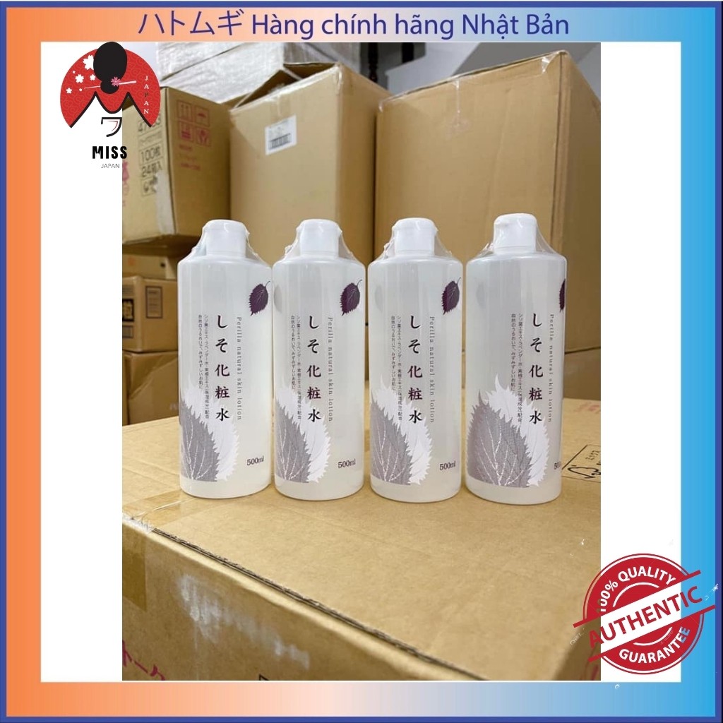 Nước hoa hồng tía tô PERILLA NATURAL SKIN LOTION 500ml dưỡng ẩm sáng da _Hàng chính hãng Nhật Bản_Miss Japan Shop