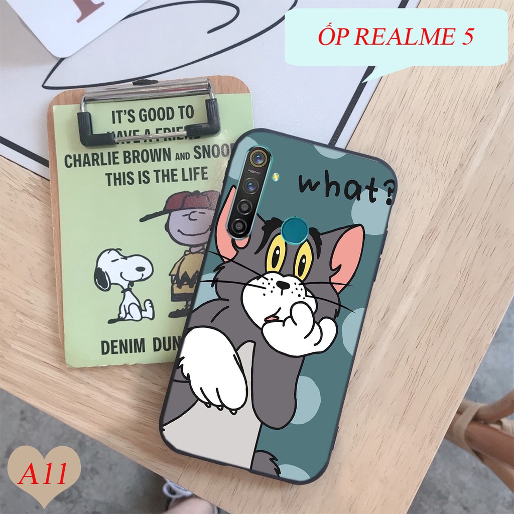 Ốp lưng điện thoại Realme 5-ốp Realme in hình tom and jerri nhiều mẫu đẹp