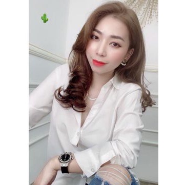 Áo sơ mi trơn form rộng chuẩn đẹp(B.C)