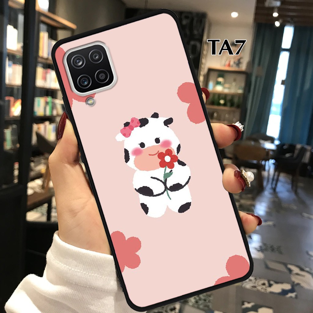Ốp điện thoại Samsung A12 - Samsung A22  mặt lưng in hình bò sữa đáng yêu, chống va đập, chống bẩn, cực xinh