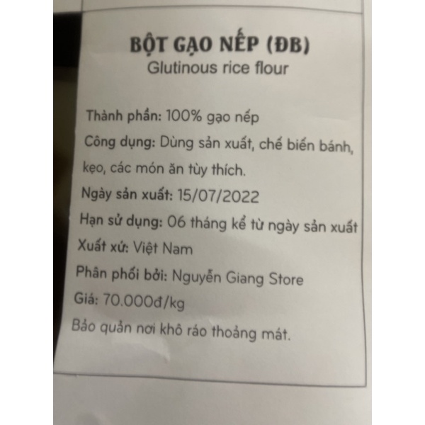 Bột Bánh dẻo đặc Biệt 1kg -2kg