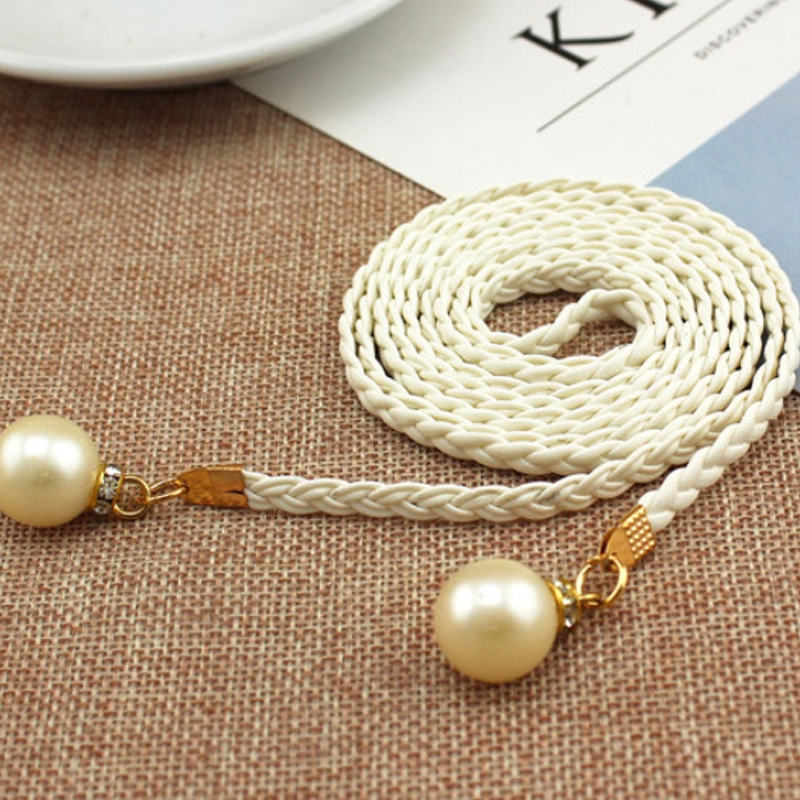 Thắt lưng đính ngọc trai giả thời trang nữ dễ thương