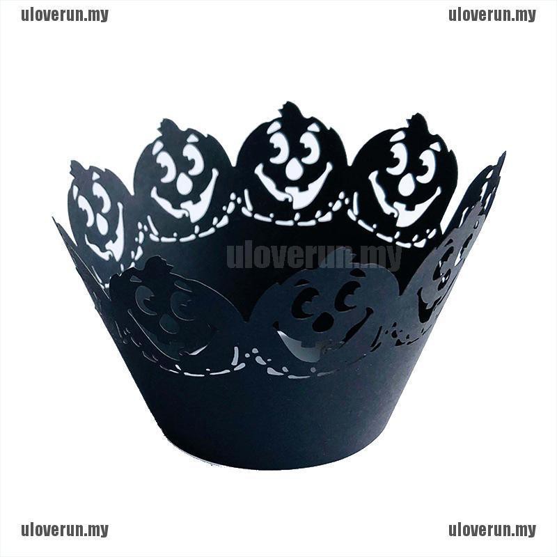 Set 12 Giấy Gói Bánh Cupcake Trang Trí Halloween