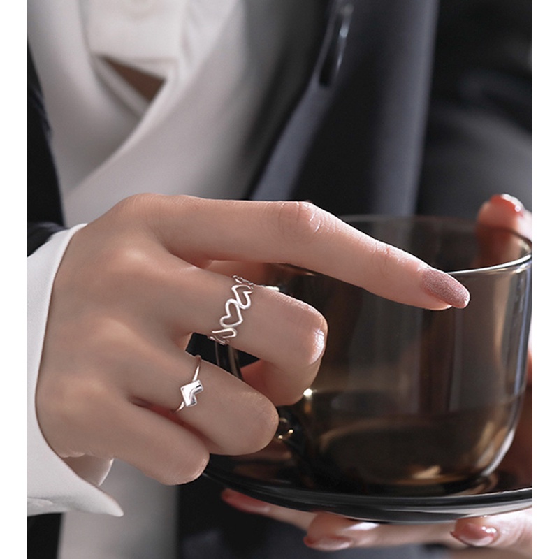 Nhẫn hở thiết kế hình trái tim thời trang
