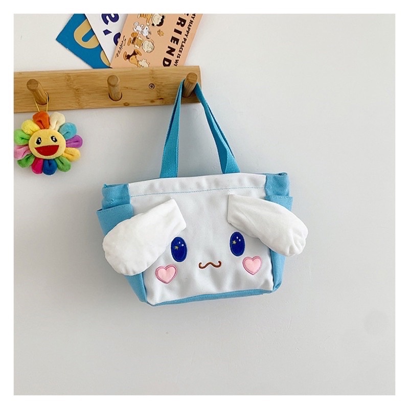 TÚI CANVAS XÁCH TAY HOẠ TIẾT DỄ THƯƠNG