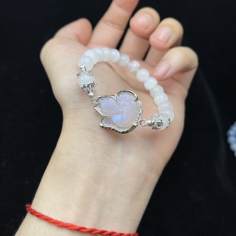 Vòng tay đá moon mix hồ ly tình duyên ☯ Hợp Ngũ Mệnh ☯ Hộ Thân, Bình An, Tài Lộc, May Mắn, Vạn Sự Hanh Thông