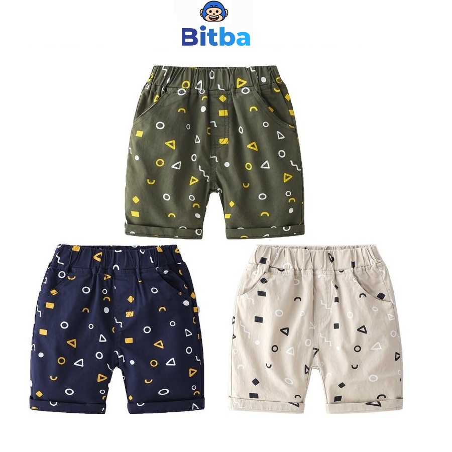 Quần bé trai chất kaki họa tiết đáng yêu cho bé 2 đến 7 tuổi Bitba