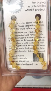 Vòng hổ phách Amber Úc 33-35cm