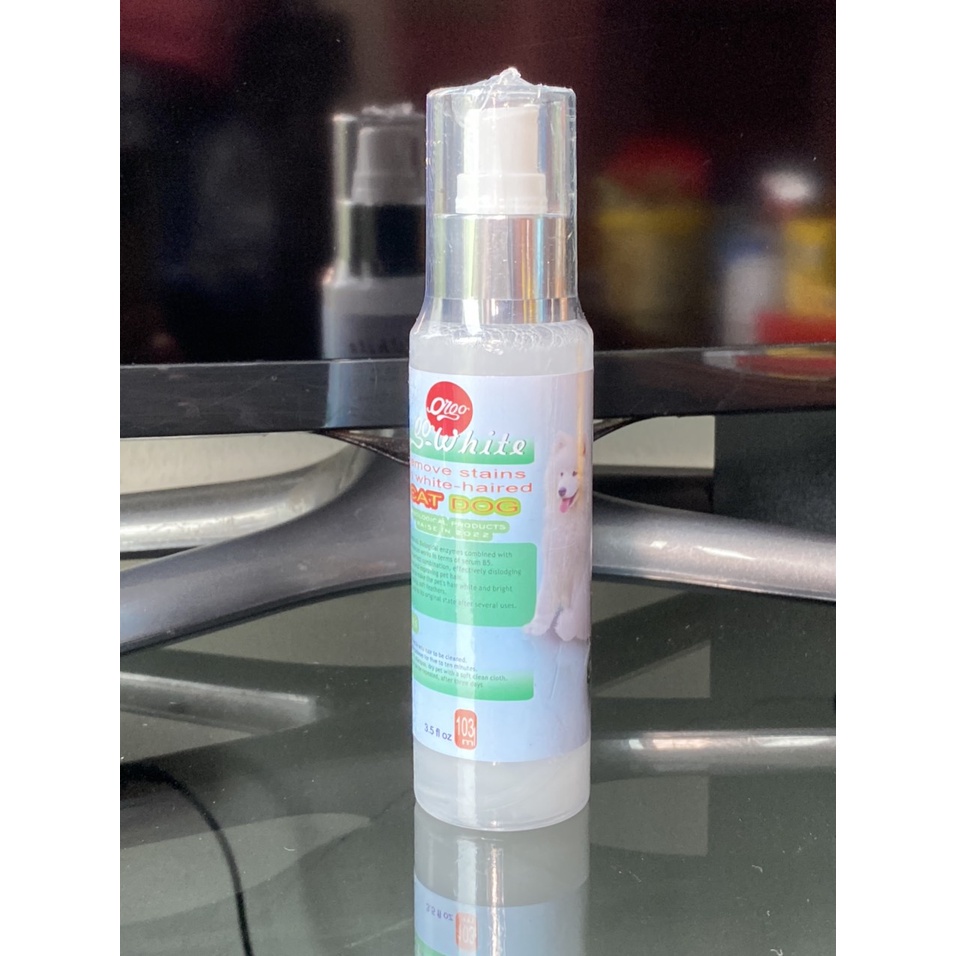 Orgo - (100ml) Go White Tẩy vết ố trên lông chó mèo dùng cho thú cưng lông trắng