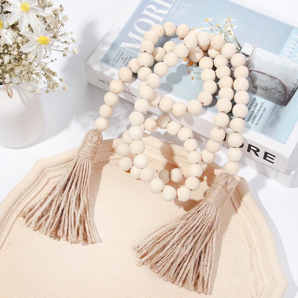 BEAUTY Chuỗi Hạt Gỗ Treo Tường Trang Trí Nhà Cửa / Nông Trại
