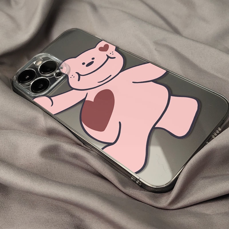 Ốp Điện Thoại Trong Suốt Họa Tiết Gấu Hoạt Hình Dễ Thương Cho Iphone 11pro Iphone12/13 Xsmax/8P