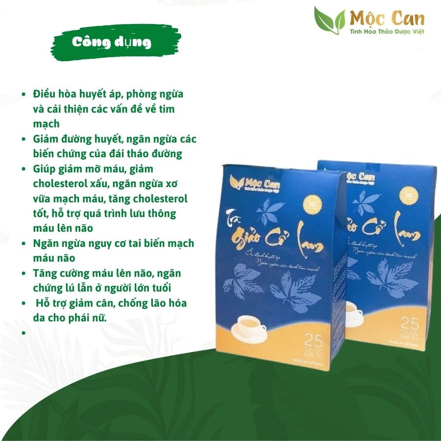 Trà Giảo Cổ Lam Ổn Định Huyết Áp, Tim Mạch, Detox, Giảm Cân, Tăng Cường Miễn Dịch