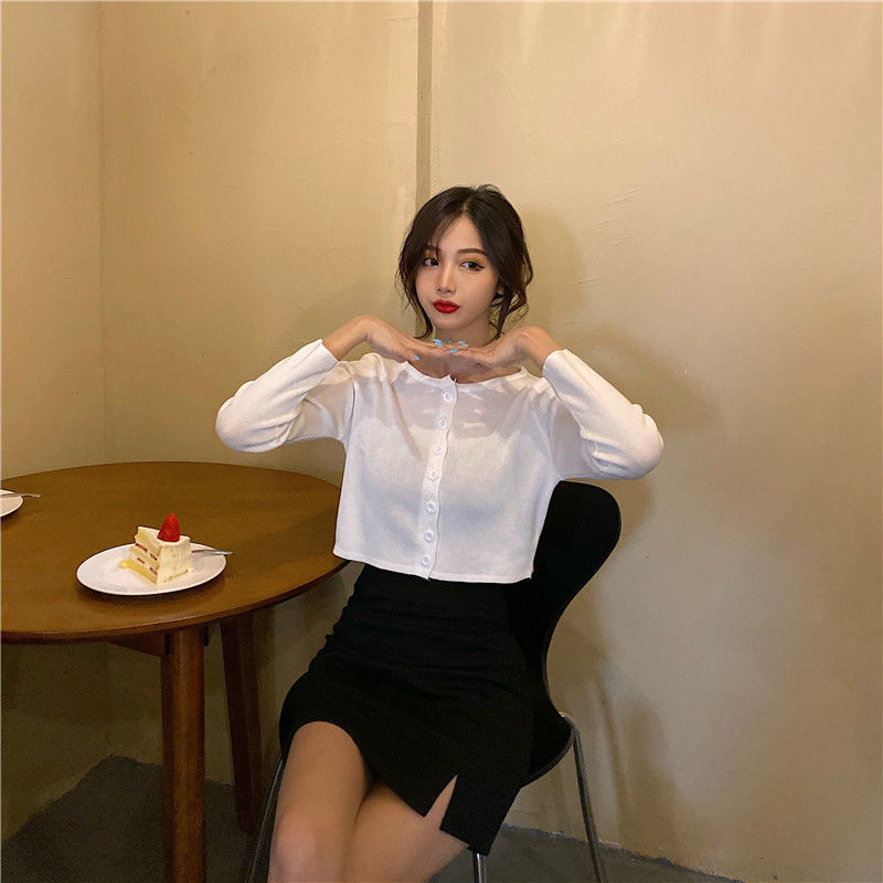 Chân váy bút chì COZOKC dáng ngắn chữ A lưng cao xinh xắn dành cho nữ