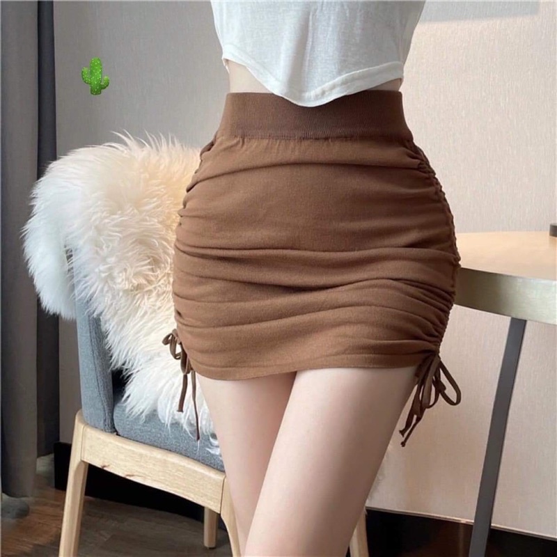 Chân váy thun rút