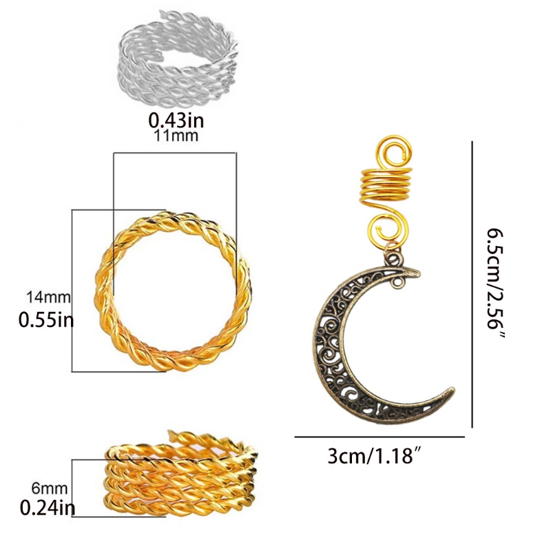 Set 117 Phụ Kiện Tết Tóc Tự Làm Tiện Dụng