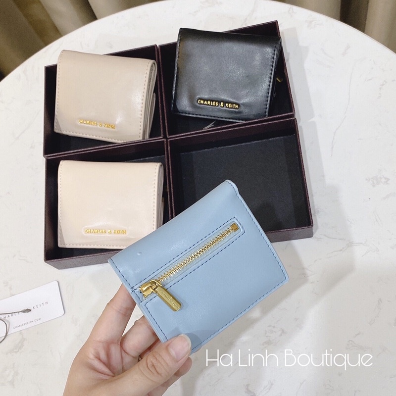 [Full box - ảnh thật] Ví CNK Cúc Bấm Gấp Gọn Mini - Ví CNK Xuất Dư