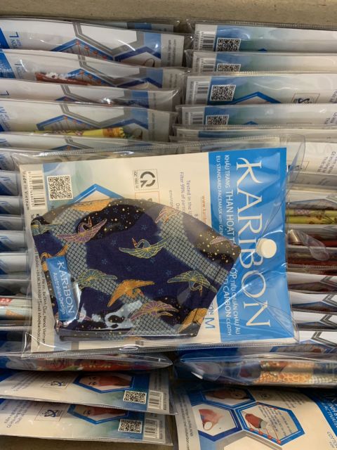 1 khẩu trang Karibon Cotton họa tiết Nhật | BigBuy360 - bigbuy360.vn