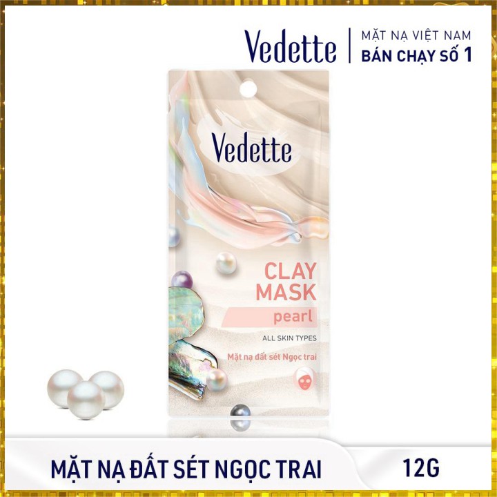 🥭 MẶT NẠ ĐẤT SÉT NGỌC TRAI 12g VEDETTE