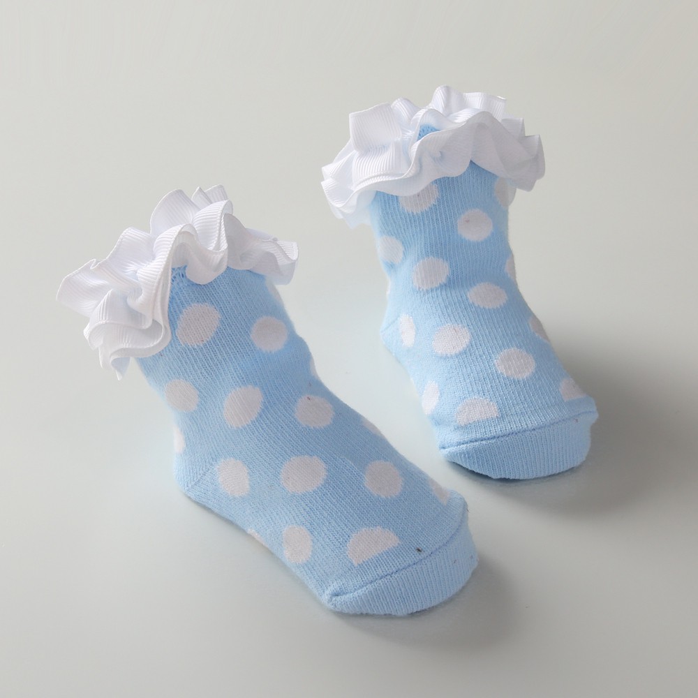 Vớ Sanlutoz màu xanh dương dễ thương cho bé 0-2 tuổi