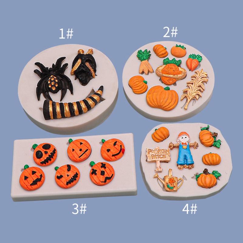 Set 4 Khuôn Silicone Làm Bánh Chủ Đề Halloween