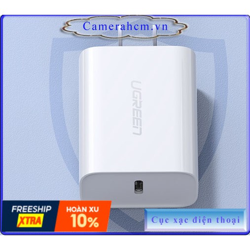 Đầu sạc nhanh UGREEN type C loại 3A/5VDC cho iphone