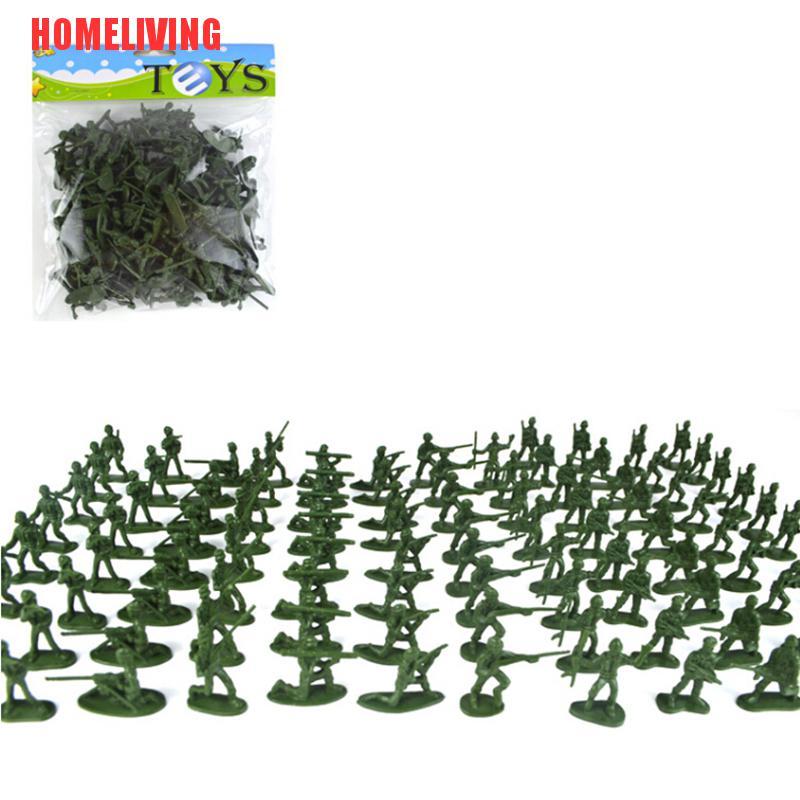 Set 100 Mô Hình Lính Mini Màu Sắc Ngẫu Nhiên Cho Bé