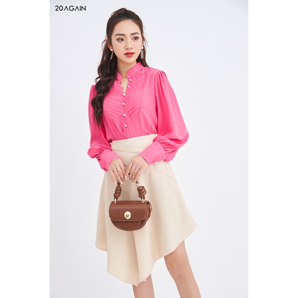 Áo sơmi dài tay gập ly thân trước 20Again ASA0926 | BigBuy360 - bigbuy360.vn