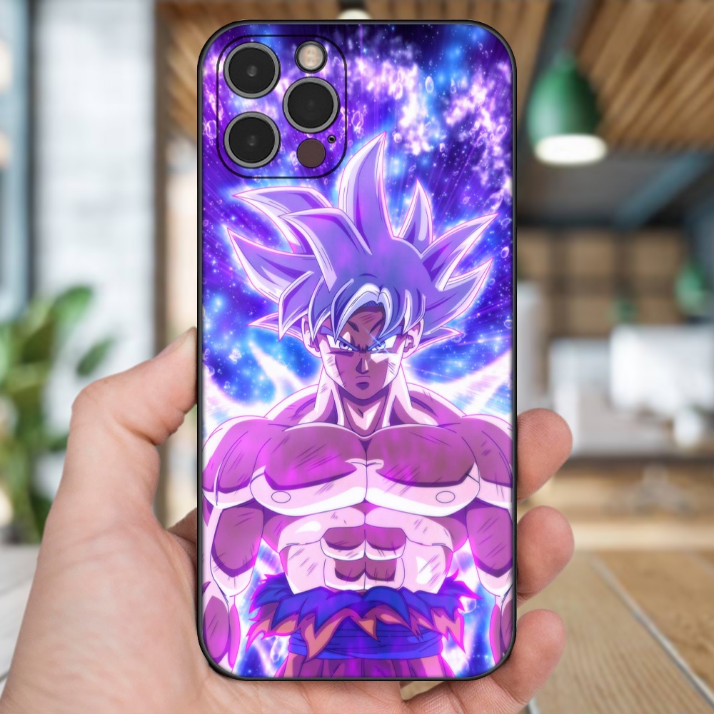 Ốp lưng iPhone 12 Pro dẻo đen cạnh vuông in hình Goku Dragon Ball
